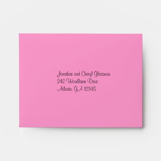 Return Address Envelope for RSVP Card