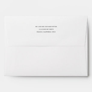 Return Address Envelope for Wedding Invitation