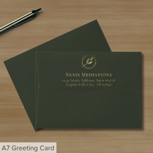 Return Address Envelope with Gold Leaf Logo