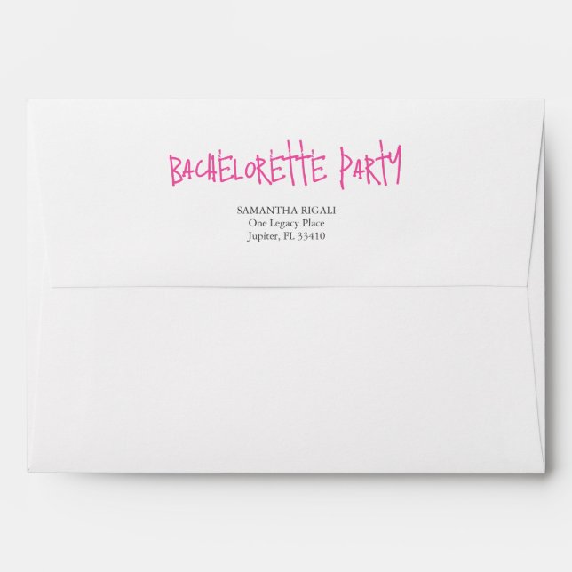 Return Address Envelopes Bachelorette Party (Back (Top Flap))