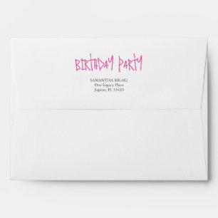 Return Address Envelopes Birthday Party