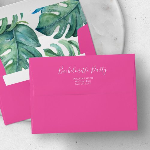 Return Address Envelopes Pink Bachelorette Party