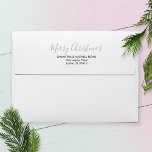 Return Address Envelopes Sage Green<br><div class="desc">A simple yet modern return address envelope to match my sea turtle holiday stationery suite. The back flap features the words Merry Christmas in a trendy hand lettered script typography. The envelope opens to a complimentary sage green color. Use the template fields to enter your address details in a classic...</div>