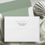 Return Address Envelopes Sage Green<br><div class="desc">Celebrate the season of giving with our elegantly simple white A7 envelopes, perfect for your Christmas 2024 correspondence. Each envelope features the cheerful greeting "Merry Christmas" stylishly scripted on the back flap, adding a festive touch to your holiday mail. These 5x7 envelopes are designed to bring a refined and sophisticated...</div>