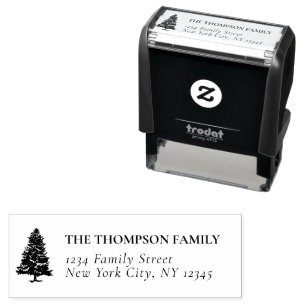 Return Address Family Pine Tree Self-inking Stamp