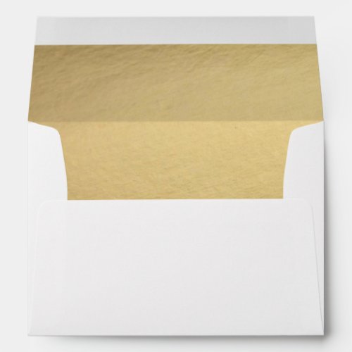Return Address Faux Gold Foil Personalized Envelope