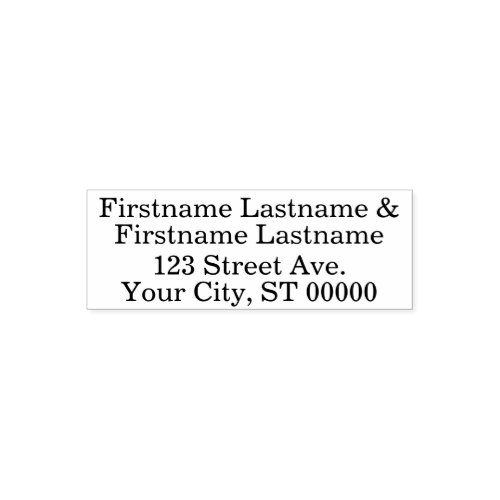 Return Address for a couple with two last names  S Self_inking Stamp