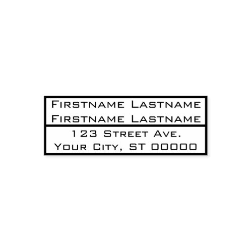 Return Address for a married couple with two names Self_inking Stamp