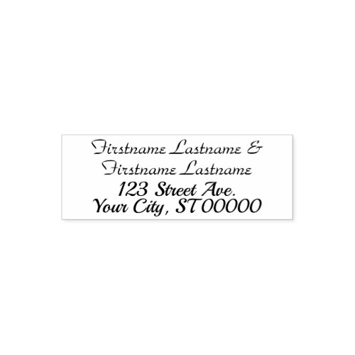 Return Address for a married couple with two names Self_inking Stamp