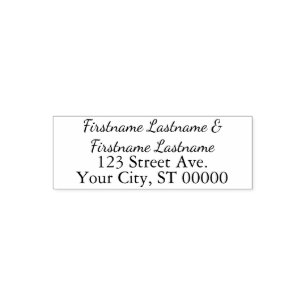 Return Address for a married couple with two names Self-inking Stamp