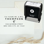 Return Address Future Mr. Mrs. Wedding Modern Self-inking Stamp<br><div class="desc">A modern Future Mr. Mrs. wedding heart return address self-inking stamp that can be customized with your own text. Customize further with your ink color.</div>