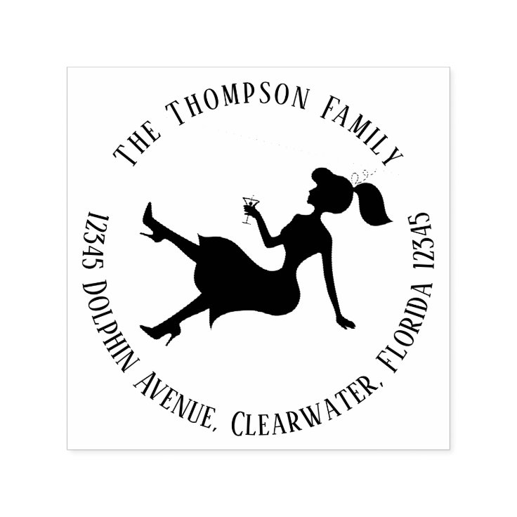 Return Address Girly Glam Cute Whimsical Selfinking Stamp Zazzle