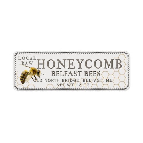 Return Address Honeycomb with Realistic Bee Label