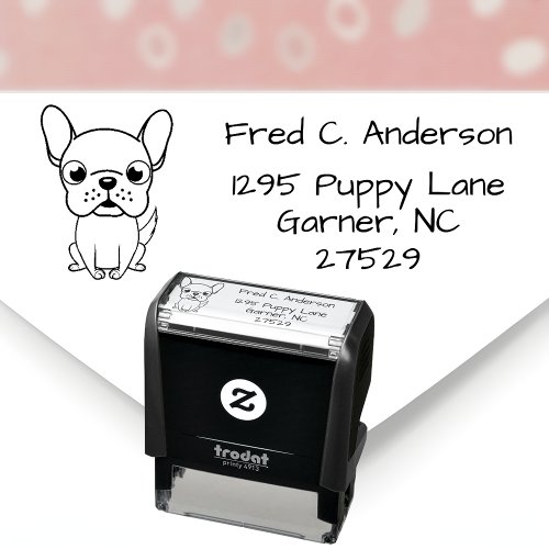 Return Address Ink Stamp for French Bulldog Lovers
