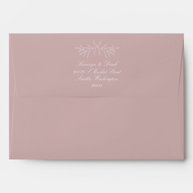 Return Address Invitation Mailing A7 Rose K310 Envelope (Back (Top Flap))
