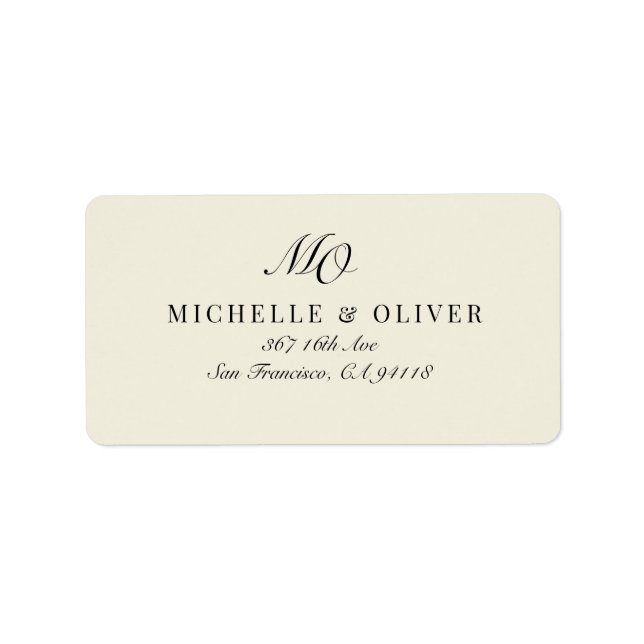 Return Address Label (Front)