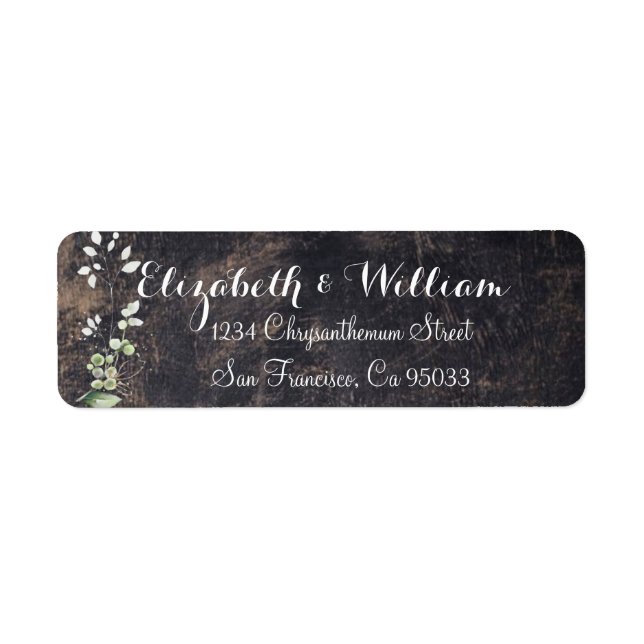 Return Address Label (Front)