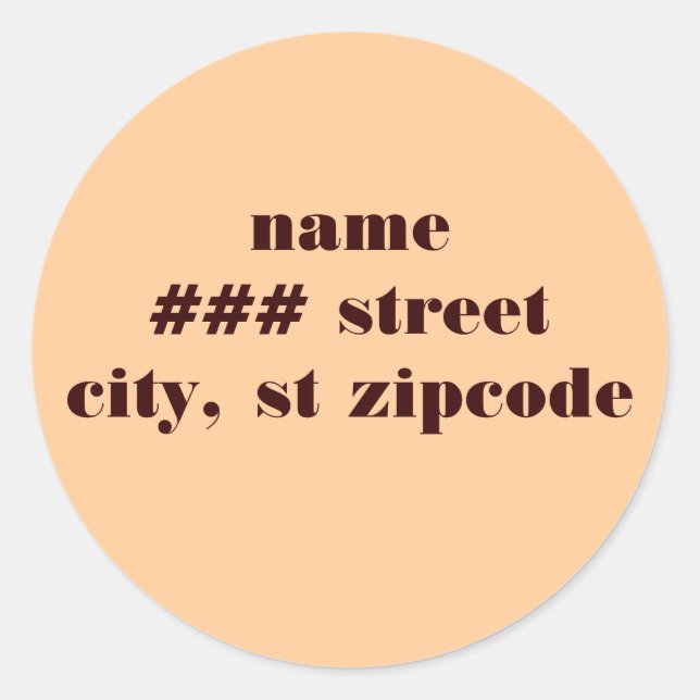 return address label (Front)