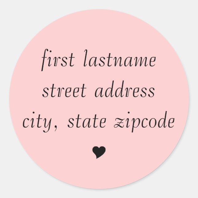 return address label (Front)