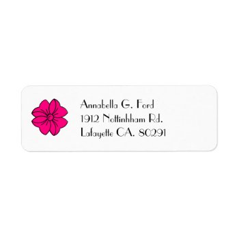 Return Address Label #230 Hot Pink Bow Label by GiftMePlease at Zazzle