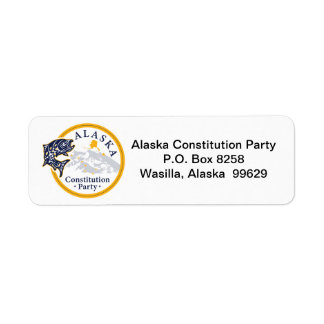 Return Address Label, Alaska Constitution Party Label