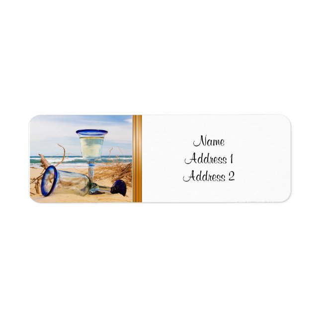 Return Address Label Beach Wedding (Front)