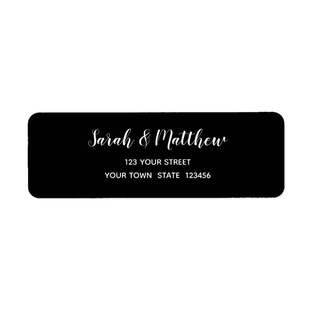 Return Address Label - Black (Front)