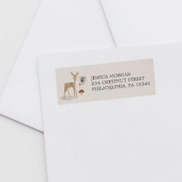 Return Address Label Boho Woodland