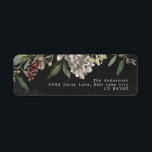 Return Address Label Christmas Florals Chalkboard<br><div class="desc">This is a beautiful watercolor painted holiday return address label. Painted in beautiful vintage colors on a chalk background. Festive and beautiful! holidayz18</div>