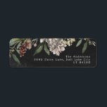 Return Address Label Christmas Florals Chalkboard<br><div class="desc">This is a beautiful watercolor painted holiday return address label. Painted in beautiful vintage colors on a chalk background. Festive and beautiful! holidayz18</div>