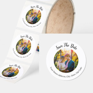 Return Address Label Custom Photo Save The Date 