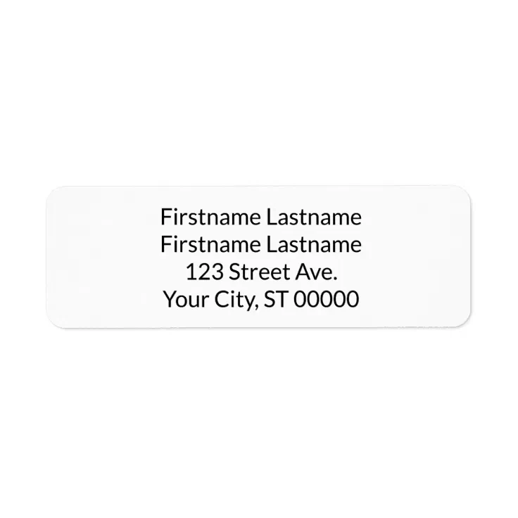 Return Address Label For a Couple With Two Names