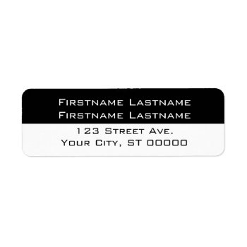 Return Address Label For A Couple With Two Names by InkWorks at Zazzle