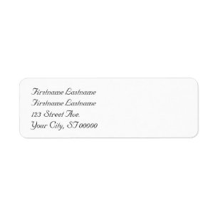 Return Address Label For a Couple With Two Names
