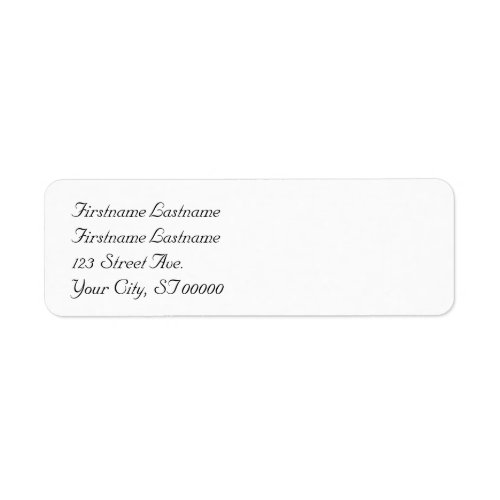 Return Address Label For a Couple With Two Names