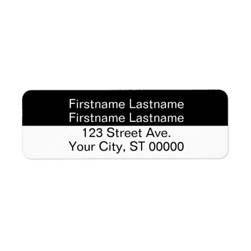 Return Address Label For a Couple With Two Names