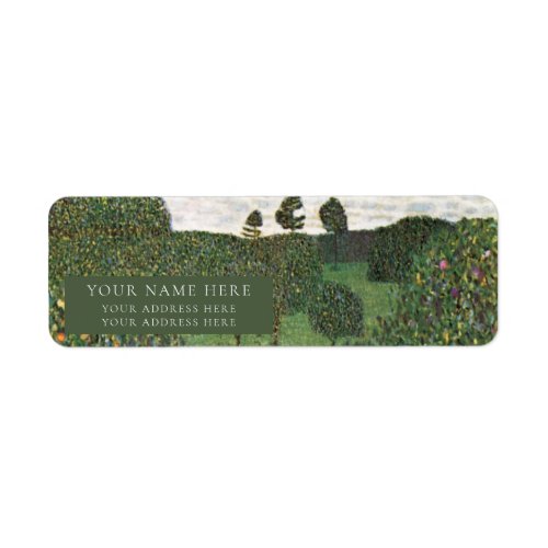 RETURN ADDRESS LABEL  GUSTAV KLIMT