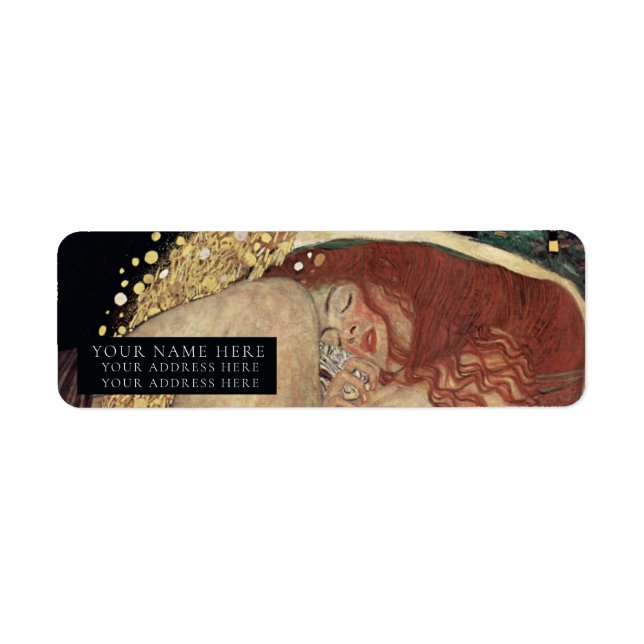 RETURN ADDRESS LABEL : GUSTAV KLIMT : DANAE  (Front)