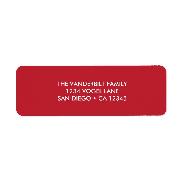 Return Address Label in Berry (Front)