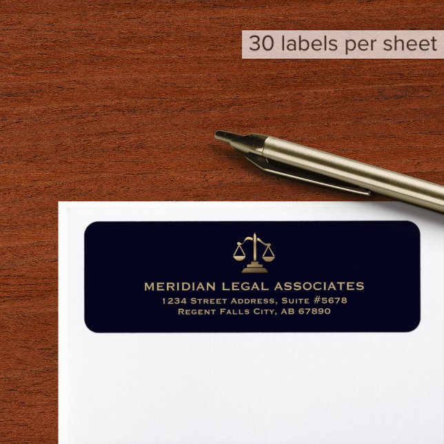 Return Address Label Justice Scale Logo (Creator Uploaded)