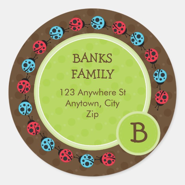 RETURN ADDRESS LABEL :: ladybird circle 1 (Front)