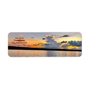 Return Address Label Lake Oconee Sunset Design