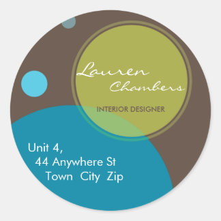 RETURN ADDRESS LABEL :: large dots 1