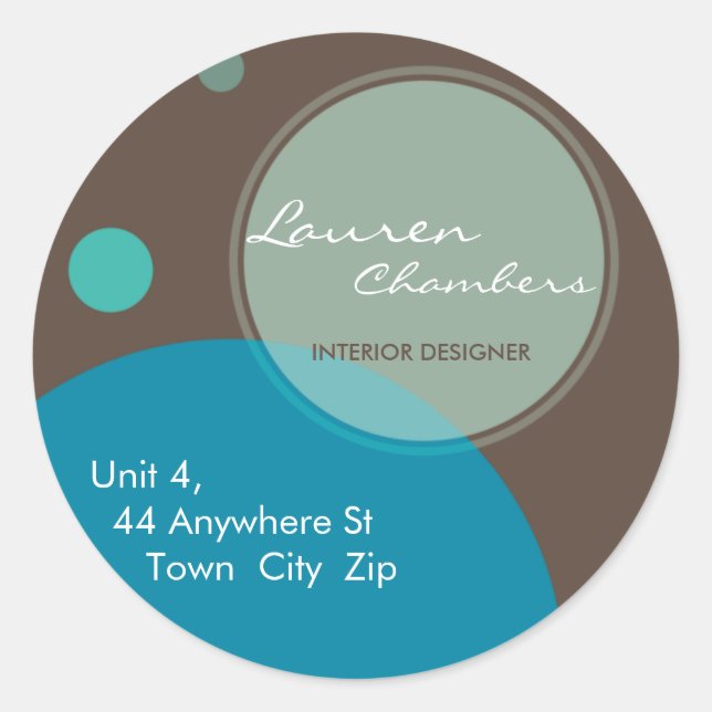 RETURN ADDRESS LABEL :: large dots 5 (Front)