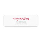 Return Address Label | Merry Christmas Card Mail