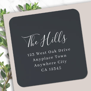 Return Address Label Modern Mailing Stickers