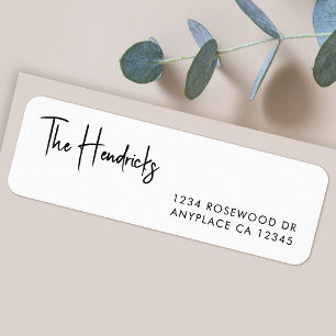 Return Address Label Modern Minimal Mail Labels