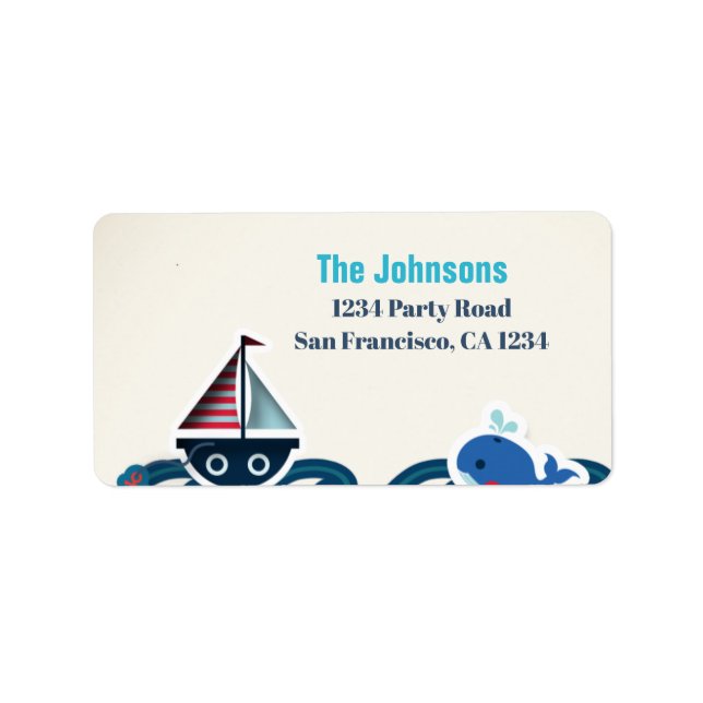 Return Address Label Nautical (Front)