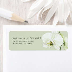 Return Address Label Orchid Wedding.