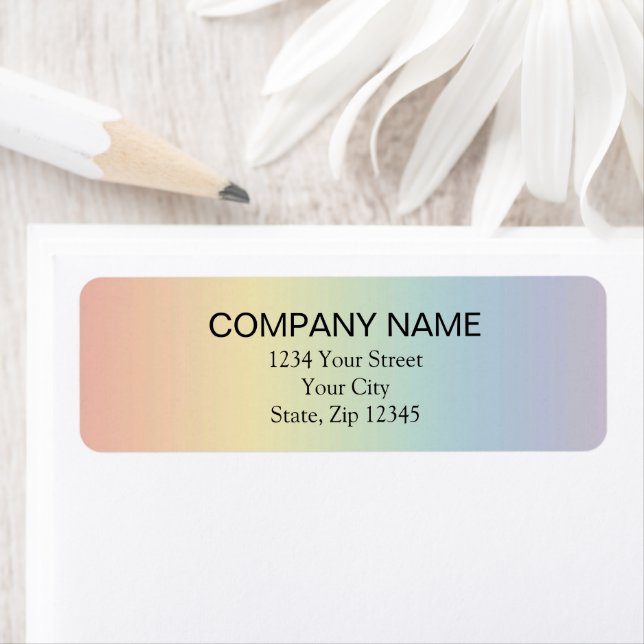 Return Address Label | Pastel Rainbow (Insitu)